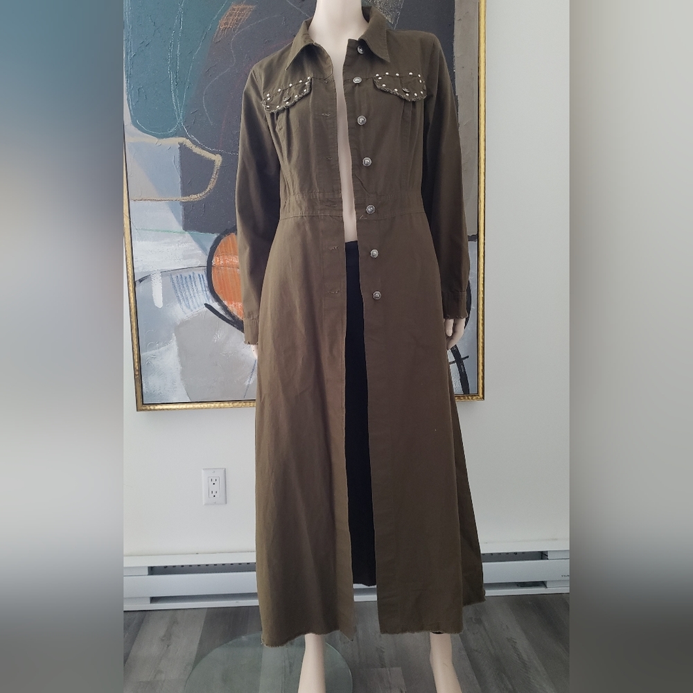 XOXO | Khaki Maxi Duster Jacket